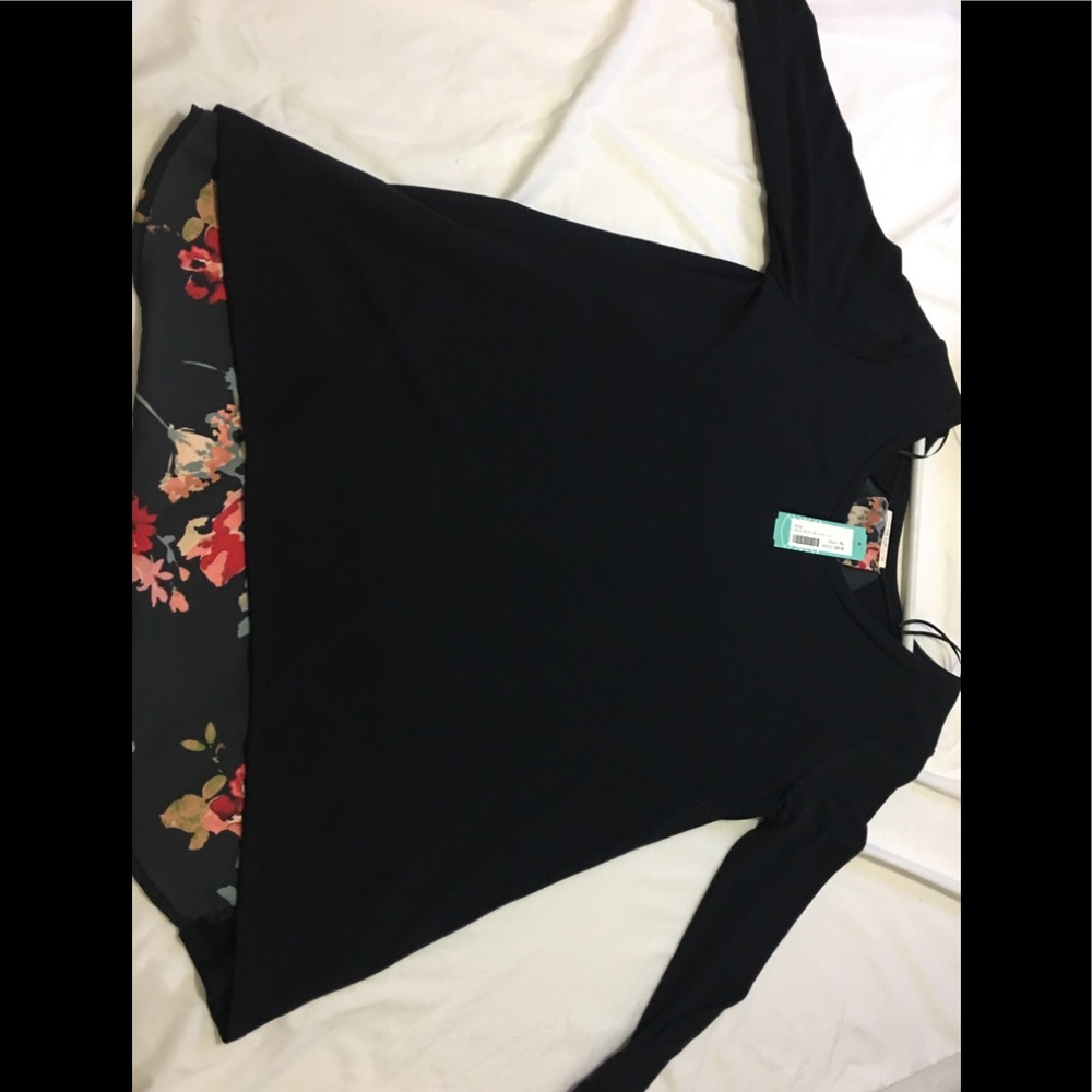 Le Lis black knit top